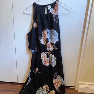 NWT black flower dress from Simons